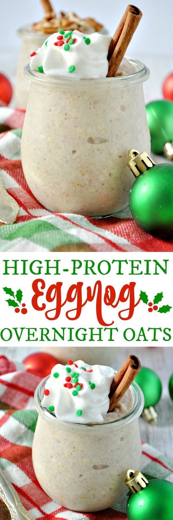 High-Protein Eggnog Overnight Oats