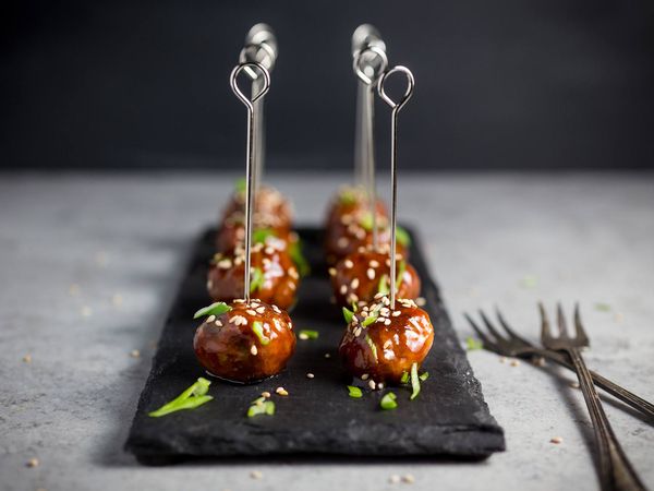 Hoisin-Glazed Cocktail Meatballs