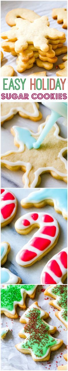 Holiday Cut-Out Sugar Cookies with Easy Icing