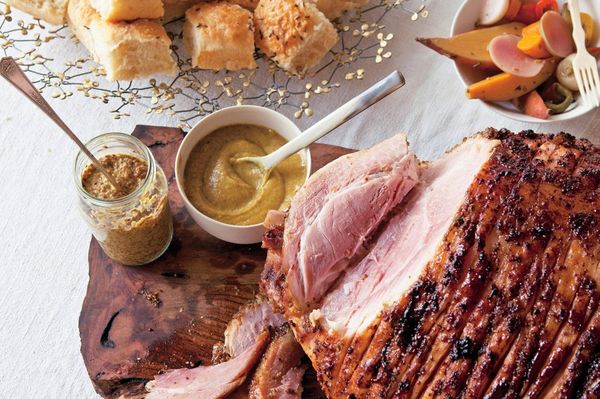 Holiday Ham with Riesling and Mustard