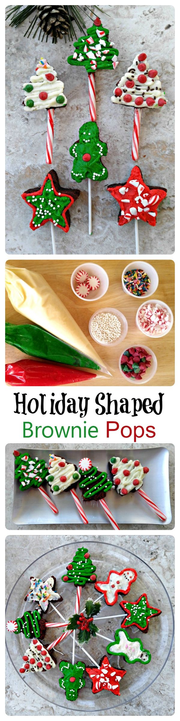 Holiday Shaped Brownie Pops