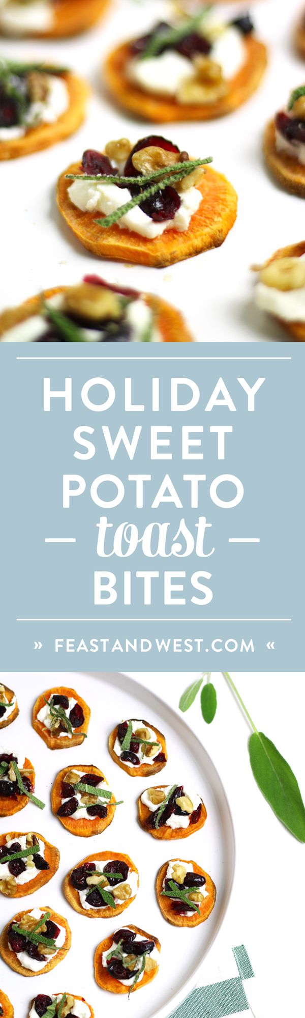 Holiday Sweet Potato Toast Bites