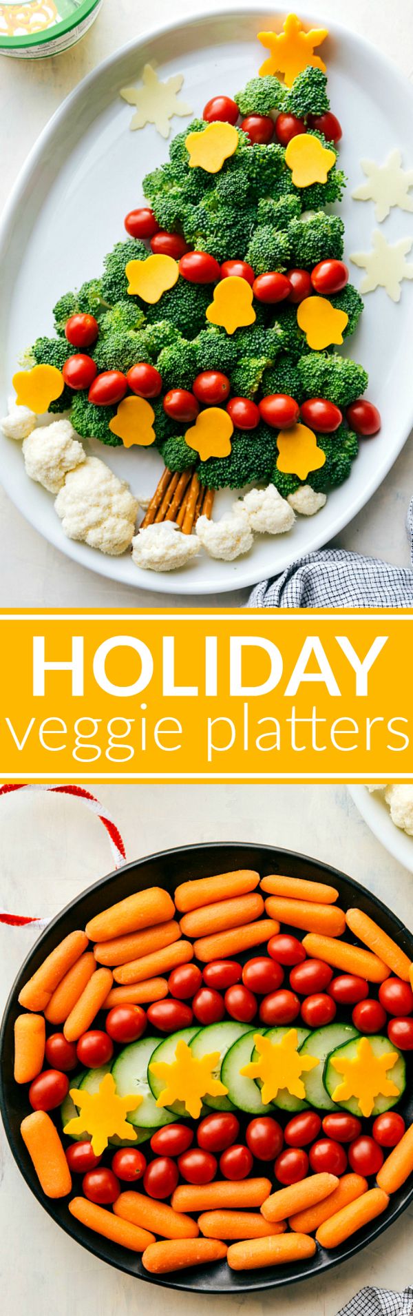 Holiday Veggie Dips (Christmas Tree & Ornament