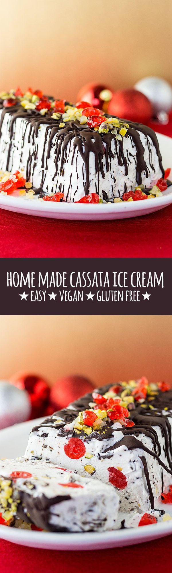 Home made cassata ice cream