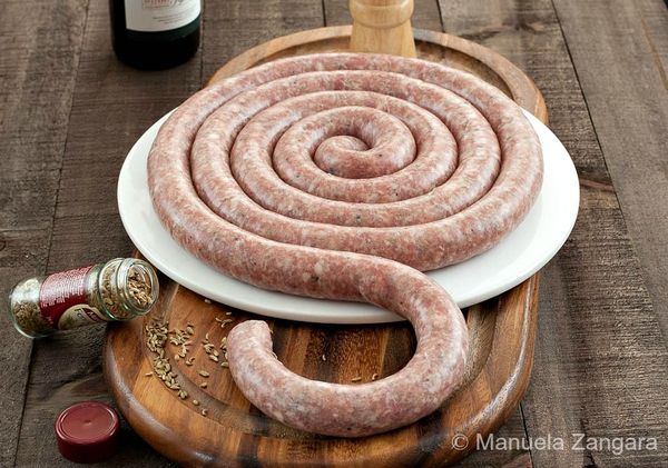 Home-made sicilian pork sausage with fennel