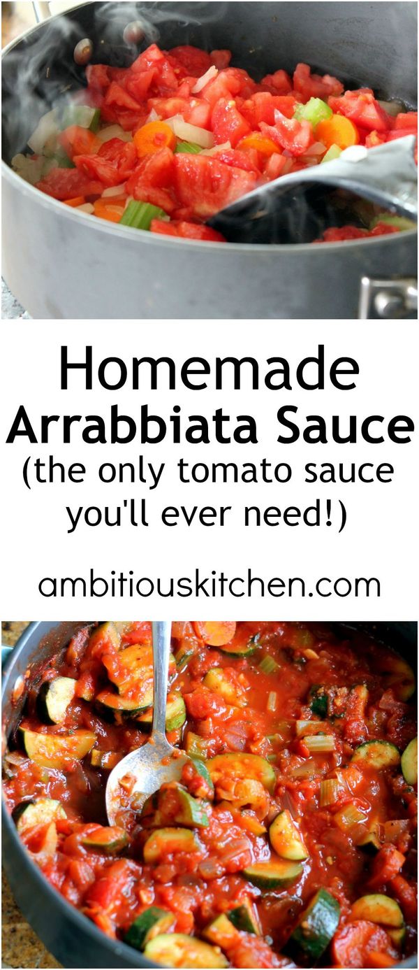 Homemade Arrabbiata Sauce with Zucchini (the only tomato sauce you'll ever need