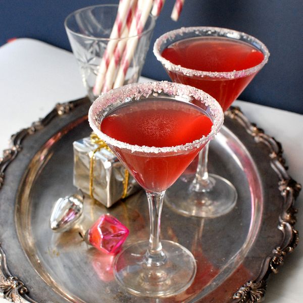 Homemade Candy Cane Vodka and Candy Cane Cocktail