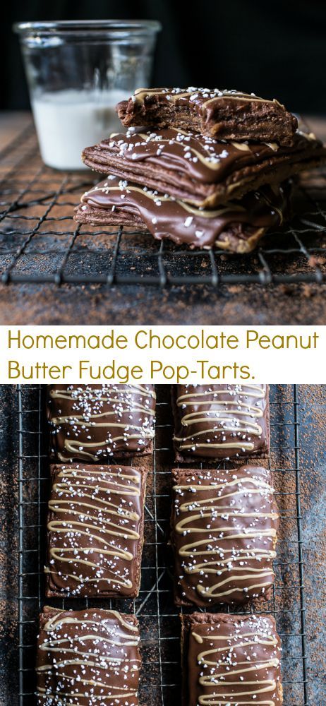 Homemade Chocolate Peanut Butter Fudge Pop-Tarts