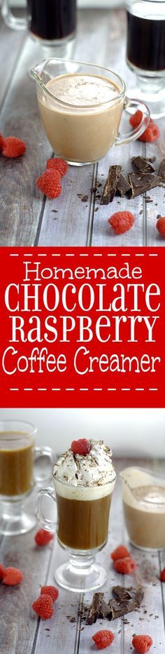 Homemade Chocolate Raspberry Coffee Creamer