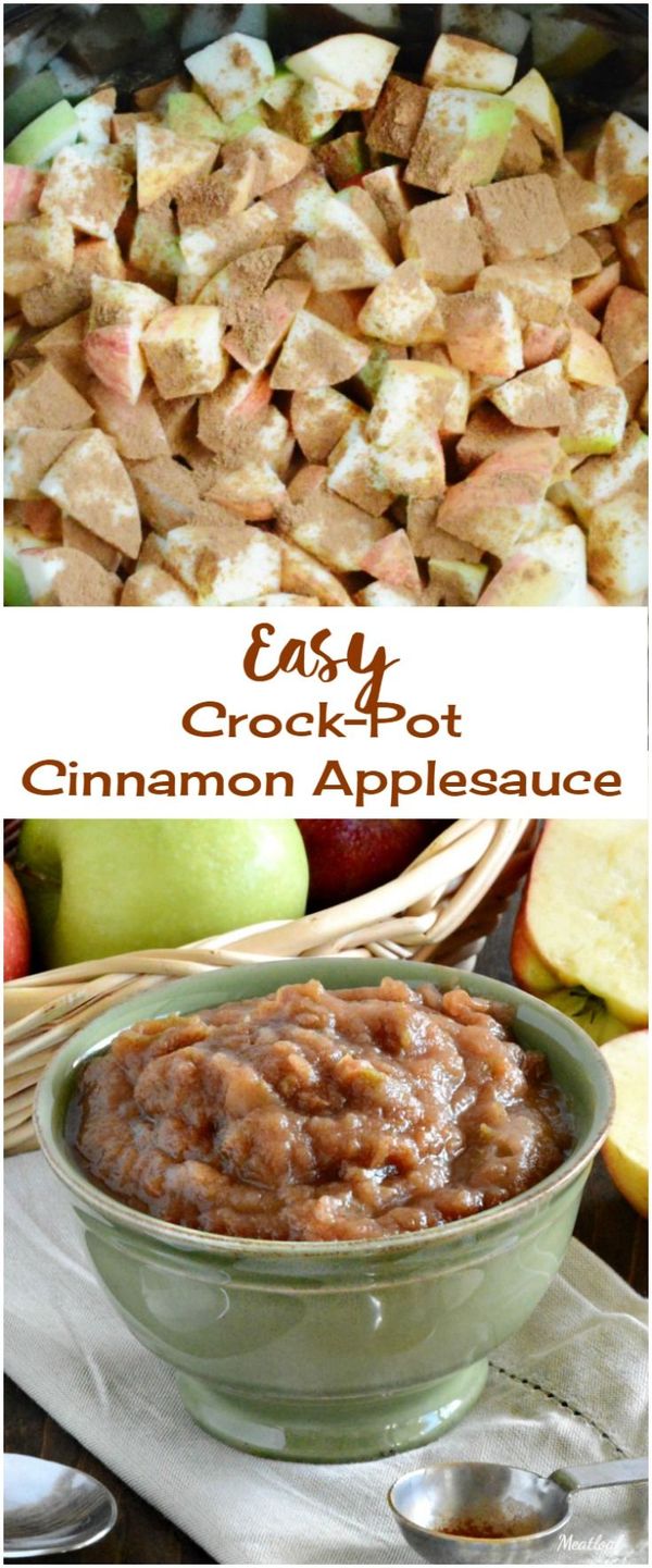 Homemade Crock-Pot Cinnamon Applesauce