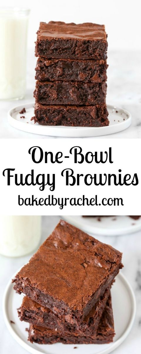 Homemade Fudgy One-Bowl Brownies