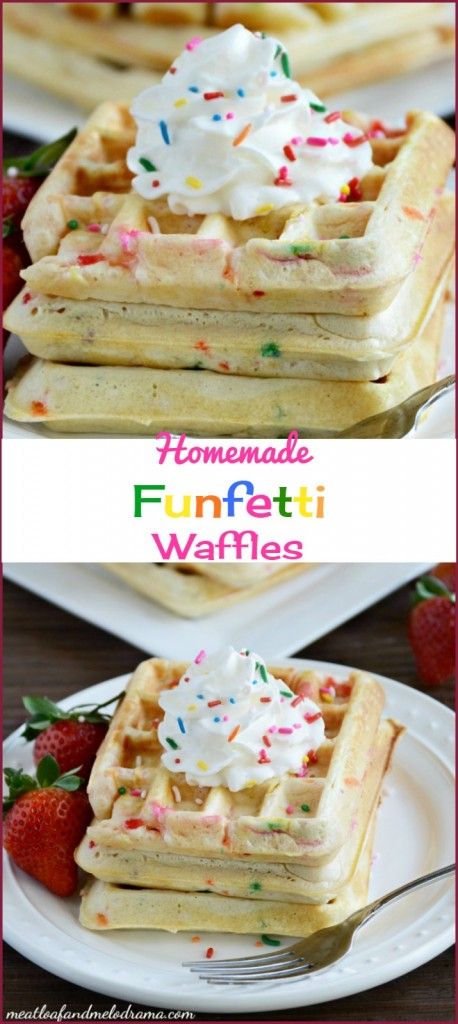 Homemade Funfetti Waffles