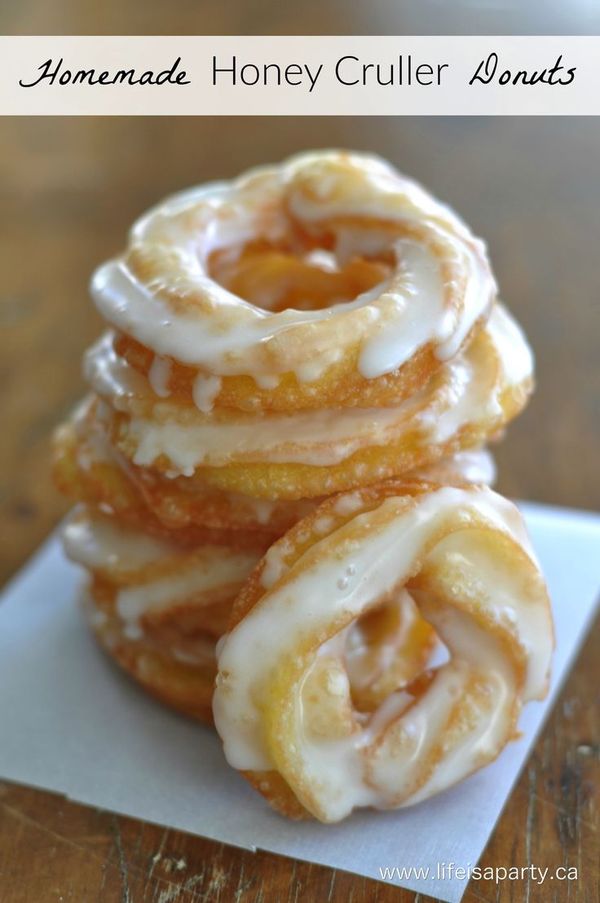 Homemade Honey Cruller Donuts