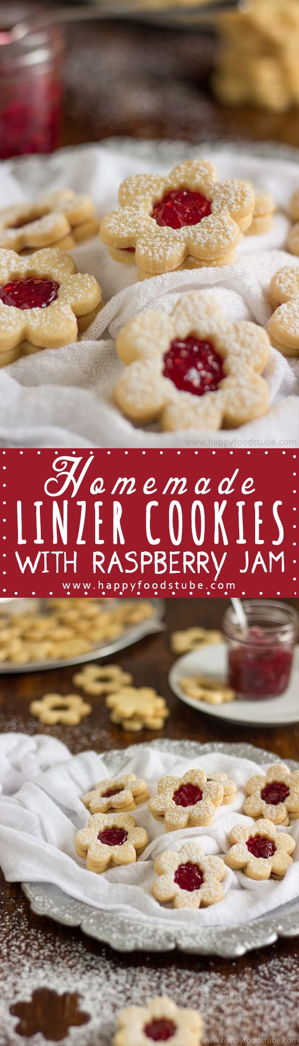 Homemade Linzer Cookies with Raspberry Jam