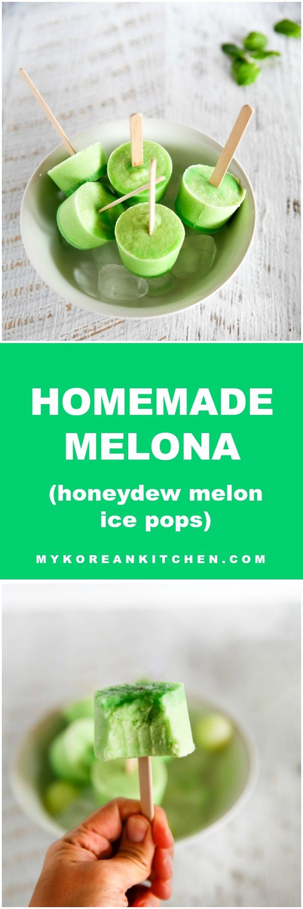 Homemade Melona Bar (Honeydew Melon Ice Pops