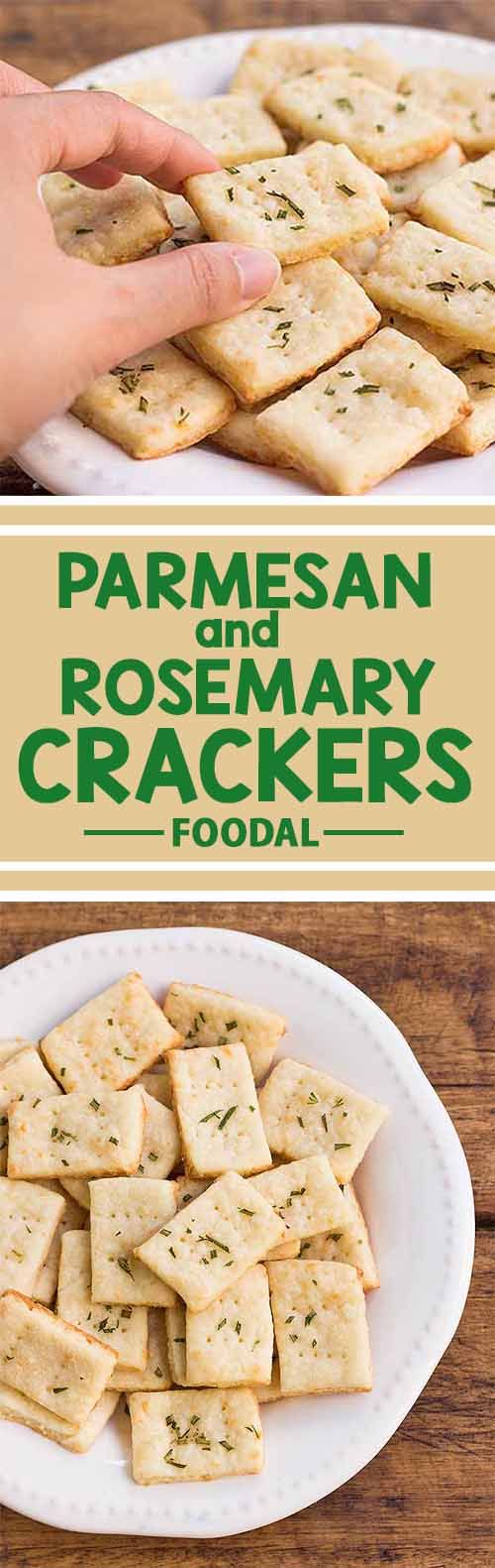 Homemade Parmesan and Rosemary Crackers