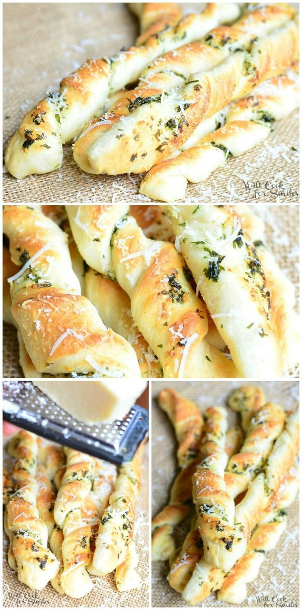 Homemade Parmesan Grlic & Herb Breadsticks