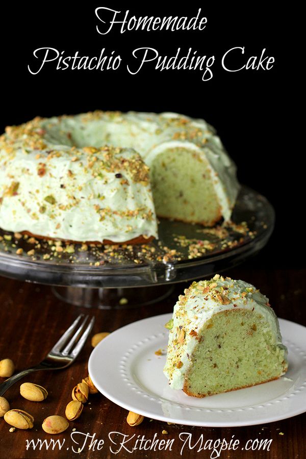 Homemade Pistachio Pudding Cake