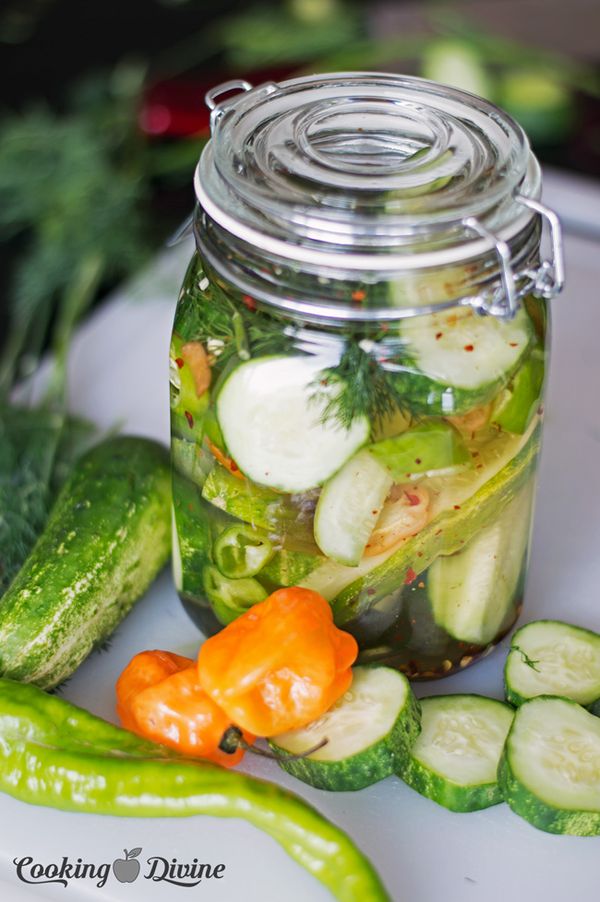 Homemade Spicy Habanero Pickles