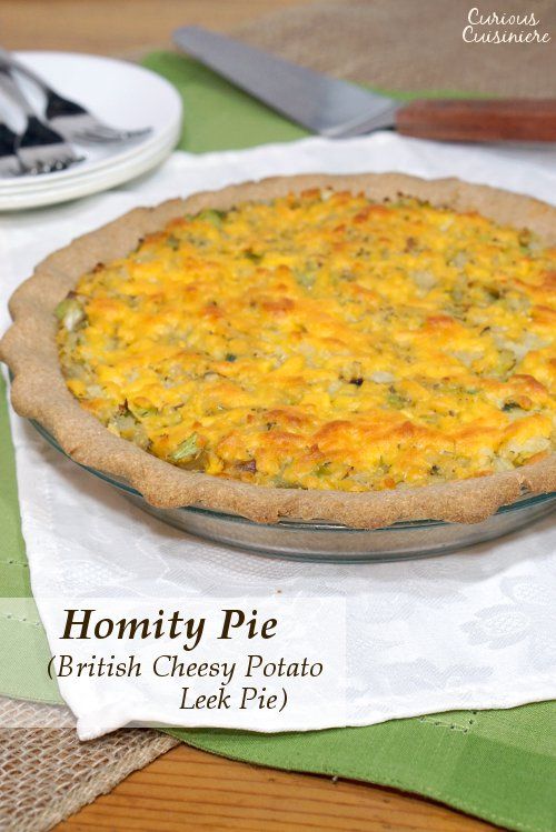 Homity Pie (British Cheesy Potato Leek Pie