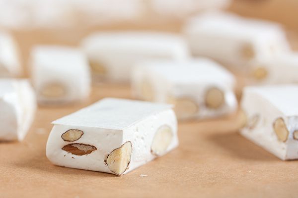 Honey almond nougat