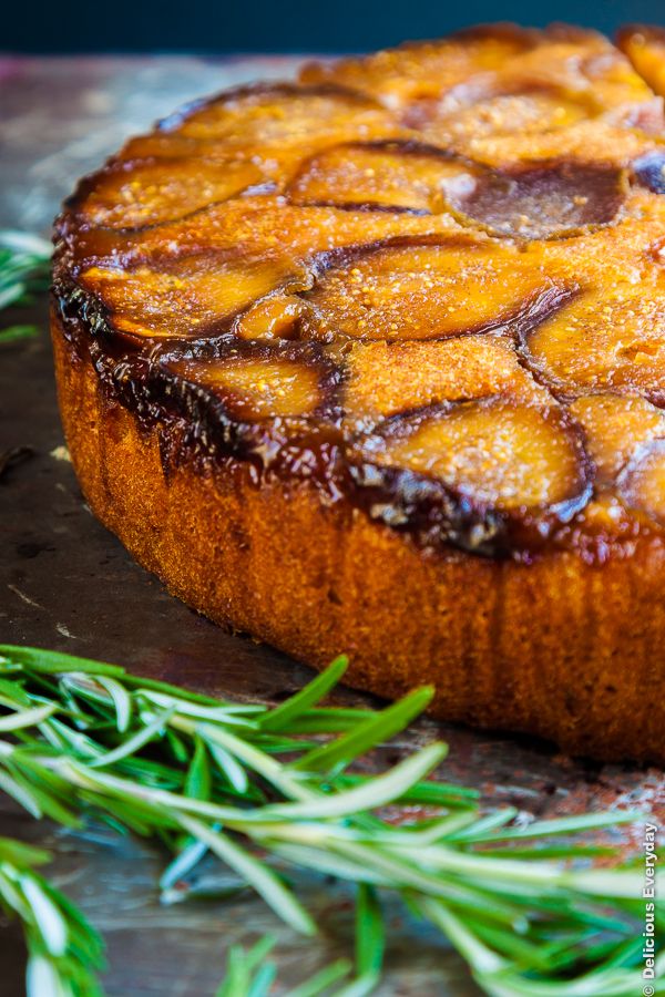 Honey and Rosemary Upside Down Fig Cake