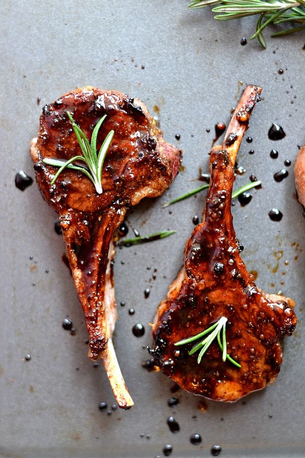 Honey Balsamic Lamb Chops for Two