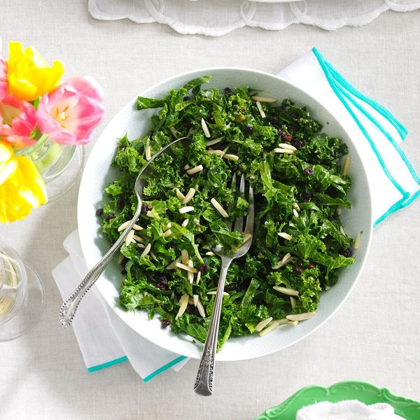 Honey Kale Currant & Almond Salad