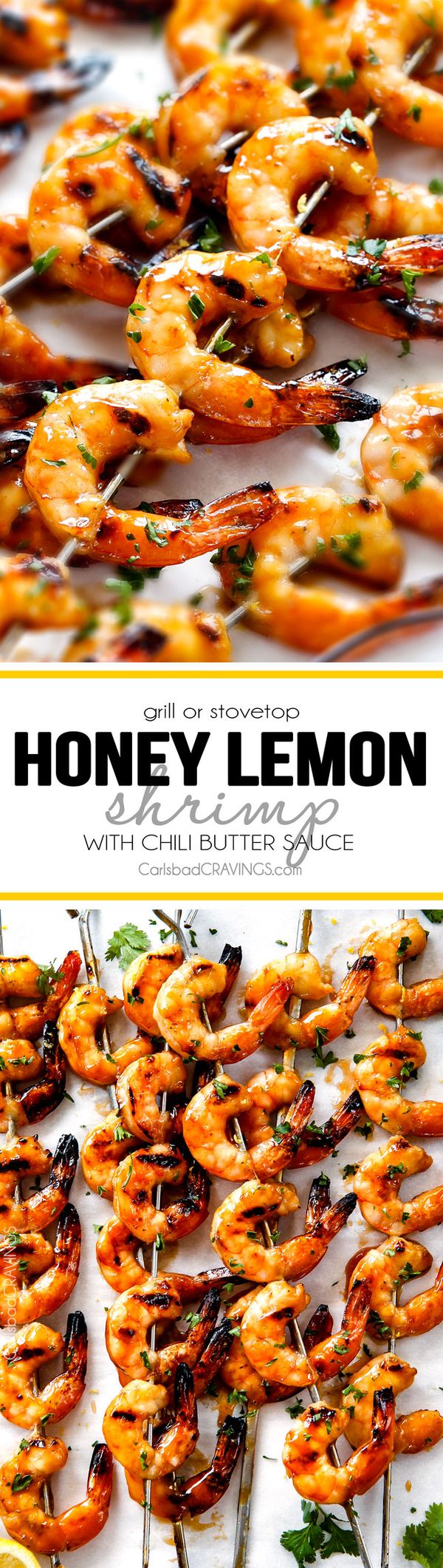 Honey Lemon Shrimp with Chili Butter Sauce