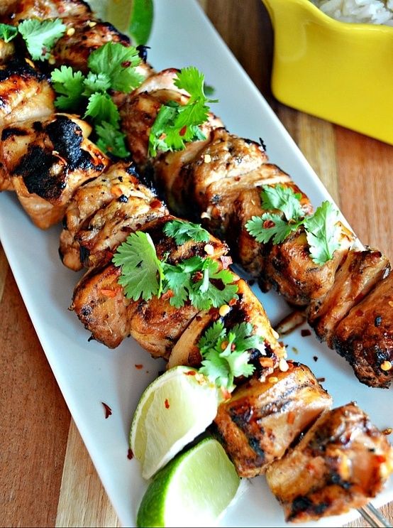 Honey-Lime Chicken Skewers