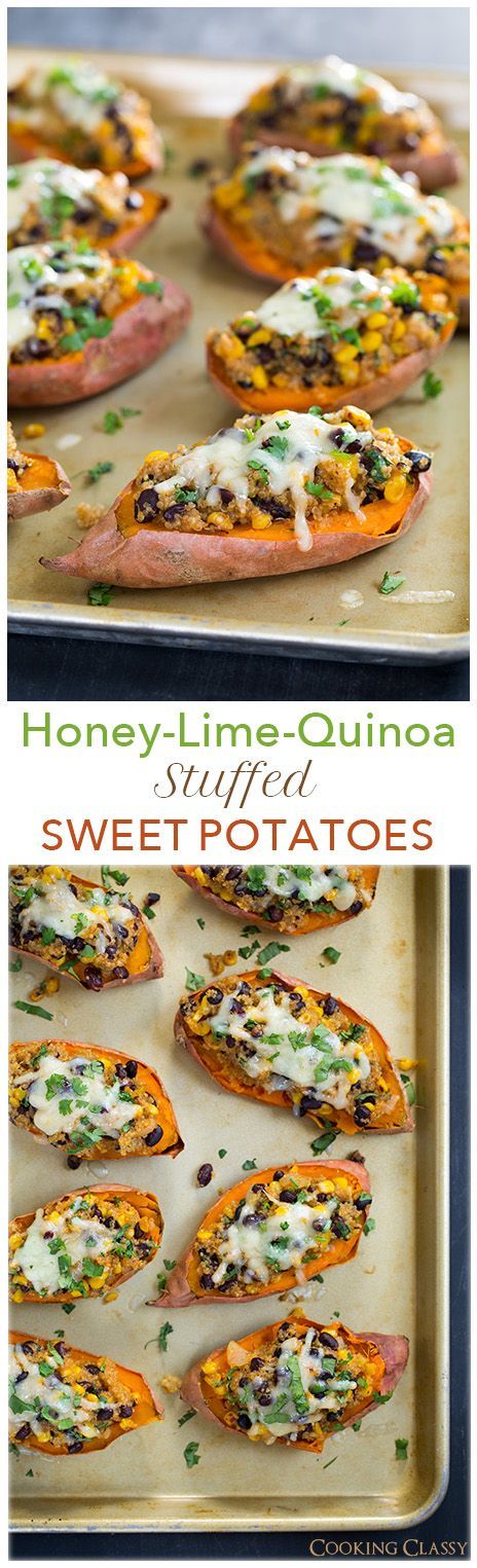 Honey-Lime Quinoa Stuffed Sweet Potatoes