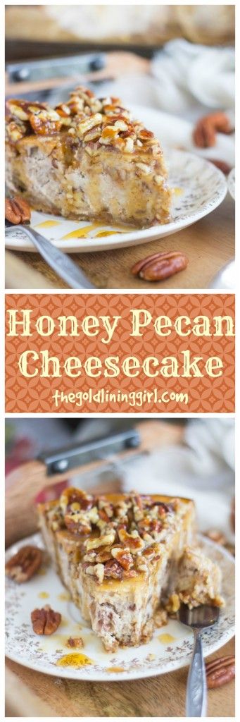 Honey Pecan Cheesecake with Pecan Shortbread Crust