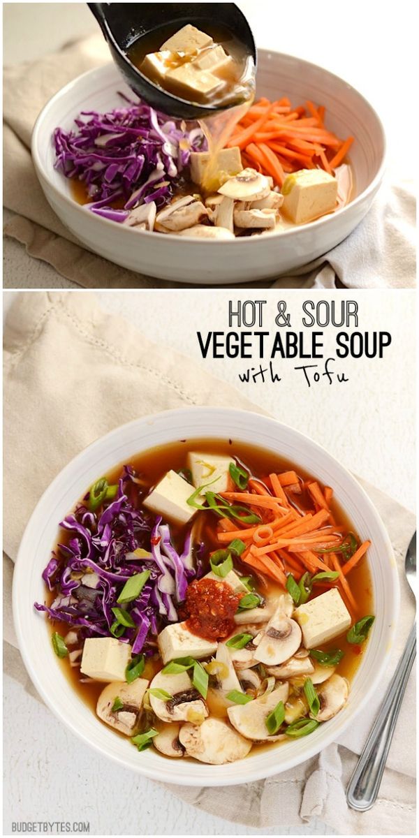 Hot & Sour Vegetable Soup with Tofu