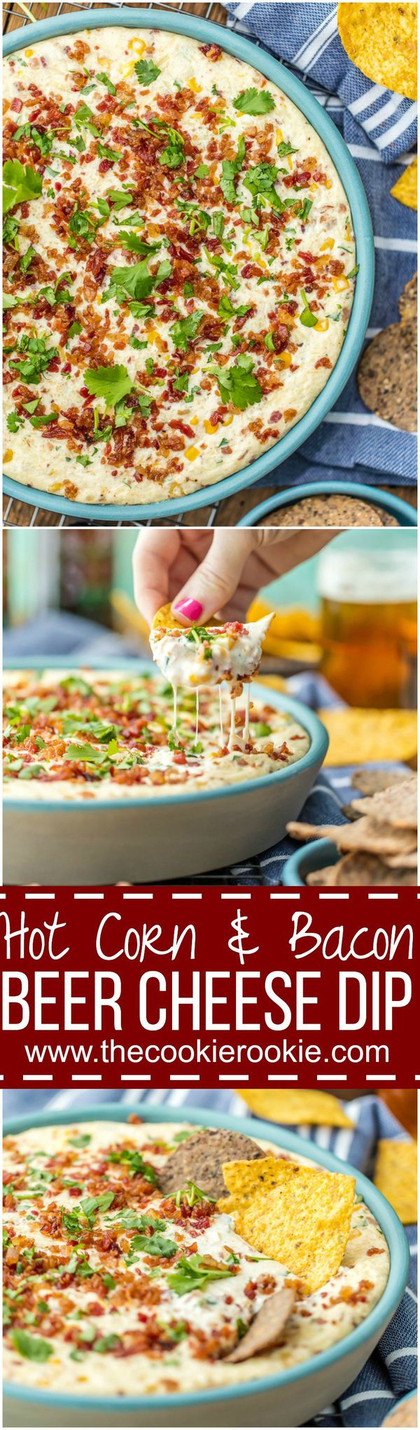 Hot Corn and Bacon Beer Cheese Dip