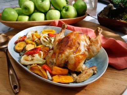 Hot Tub Chicken with Roasted Fennel and Sweet Potato