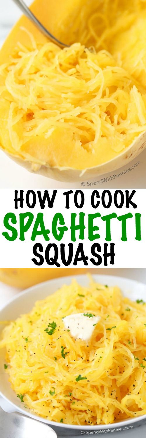 How to Cook Spaghetti Squash (oven or microwave