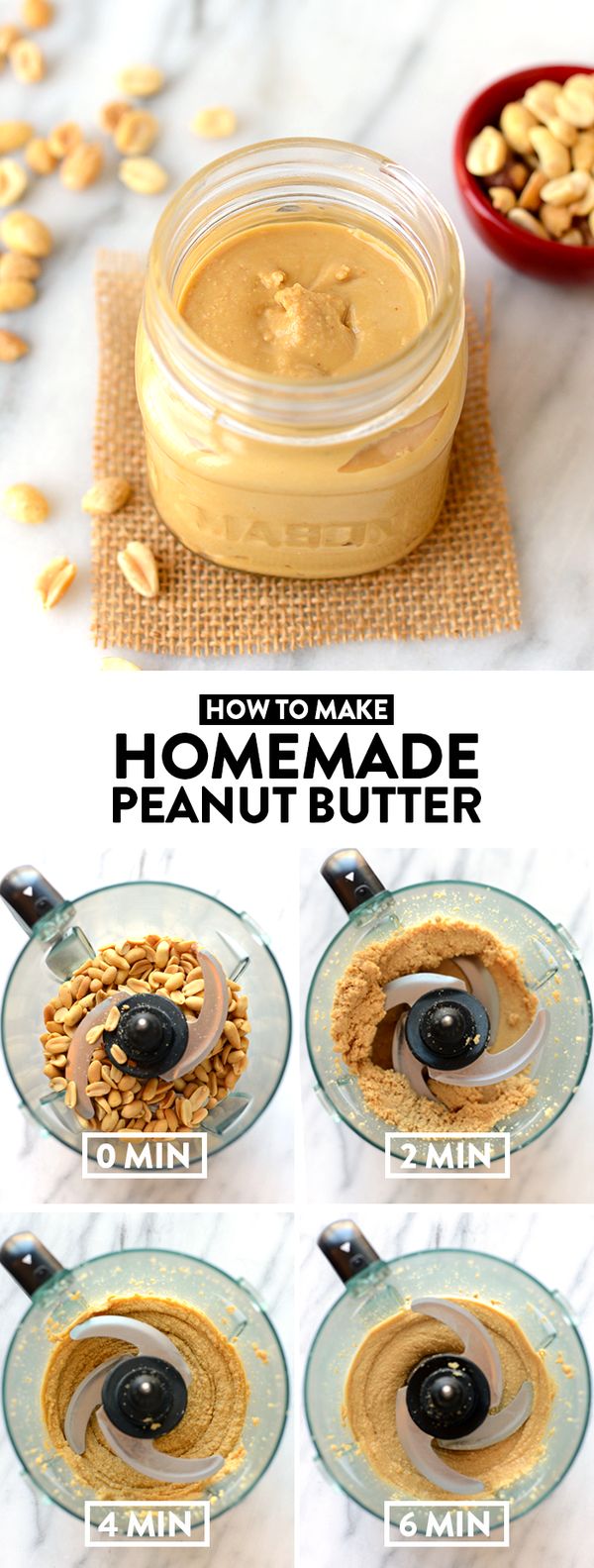 How to Make Homemade Peanut Butter plus 3 Ways to Flavor It