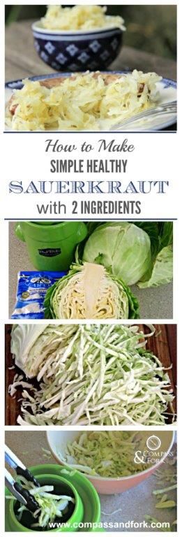 How to Make Simple Healthy Sauerkraut with 2 Ingredients