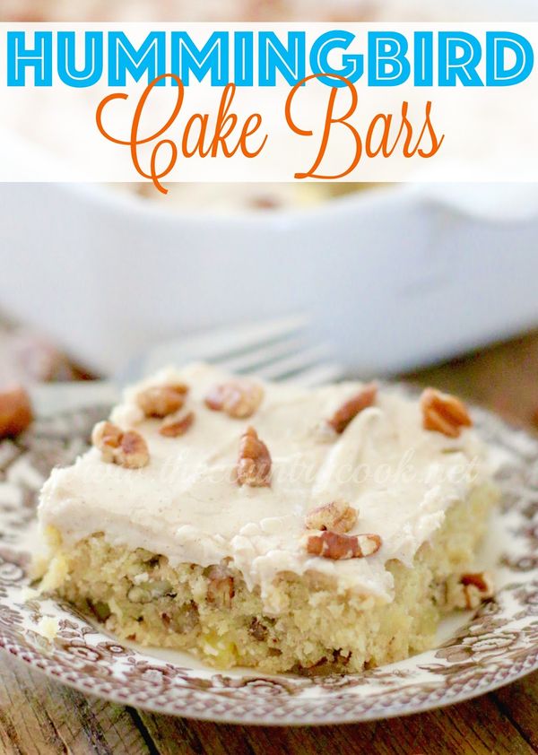 Hummingbird Cake Bars