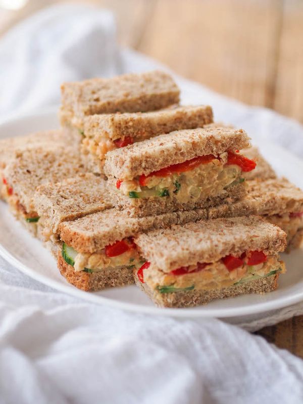 Hummus Chickpea Snack Sandwiches