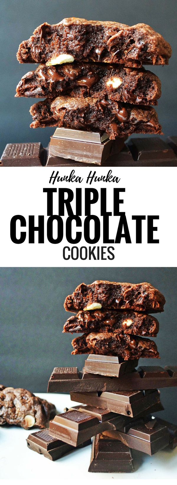Hunka Hunka Triple Chocolate Cookies