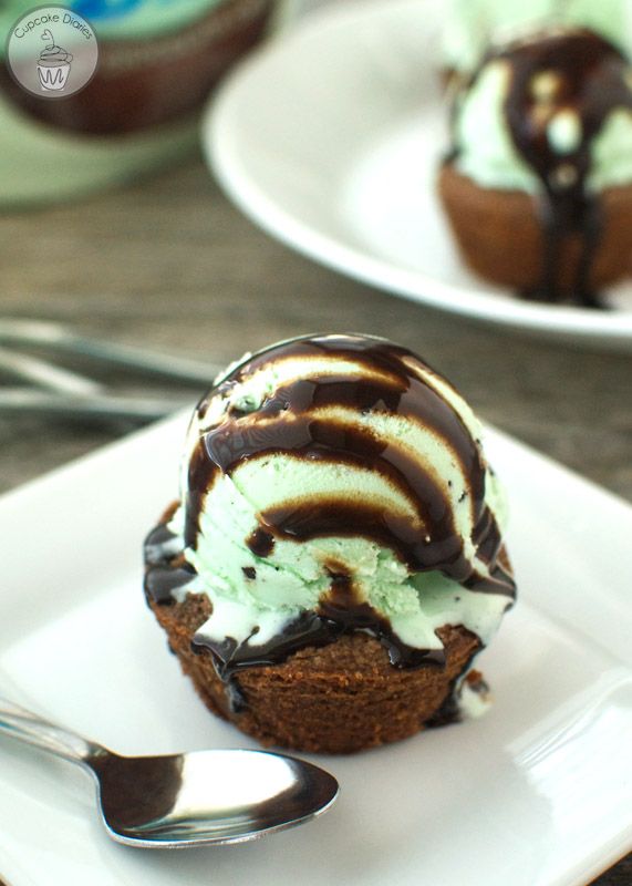 Ice Cream Brownie Cups