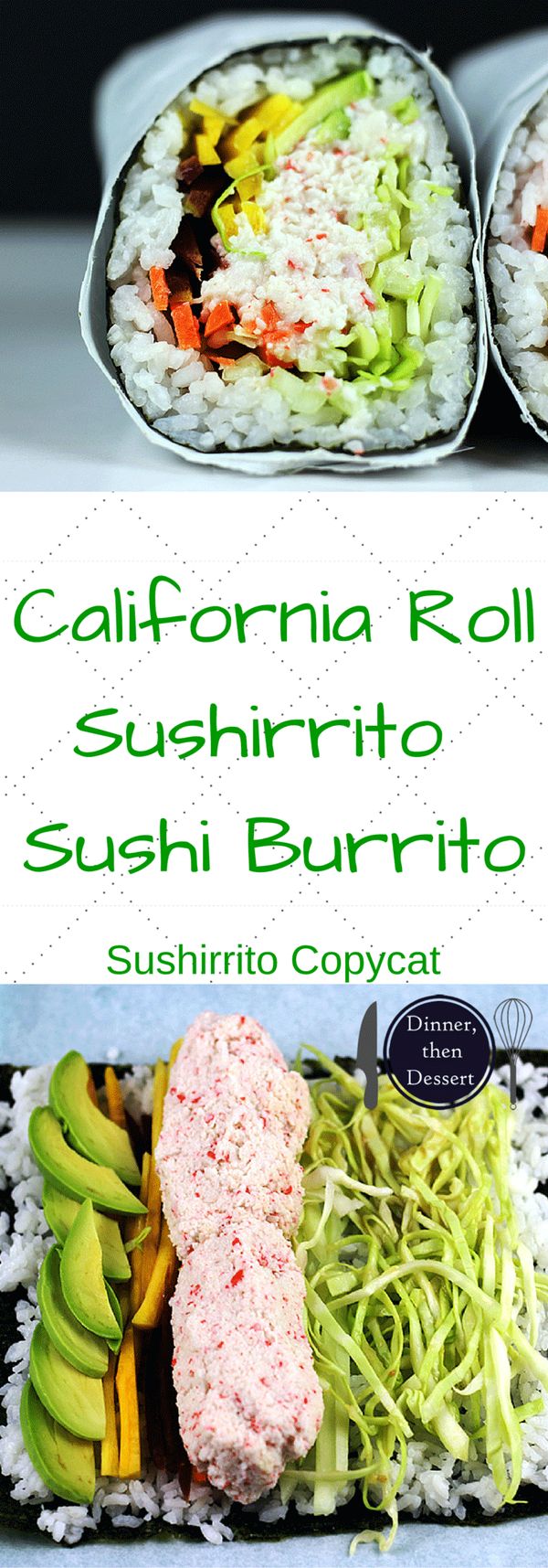 Imitation Crab California Roll Burrito