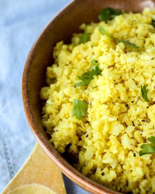 Indian-Spiced Cauliflower “Rice”