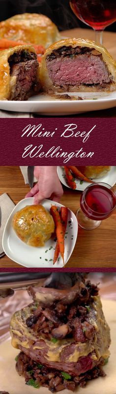 Individual beef wellingtons