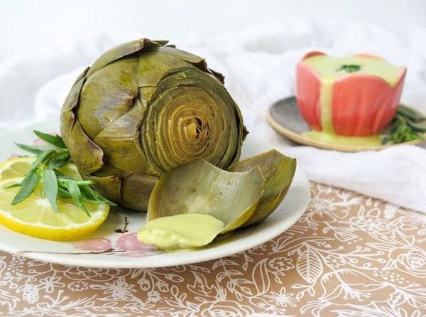 Instant Pot Artichokes with Lemon Tarragon Dipping Sauce - Recipe By Hope Heal Cook