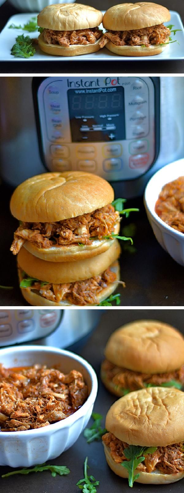 Instant Pot Pulled Pork Barbecue Sandwiches