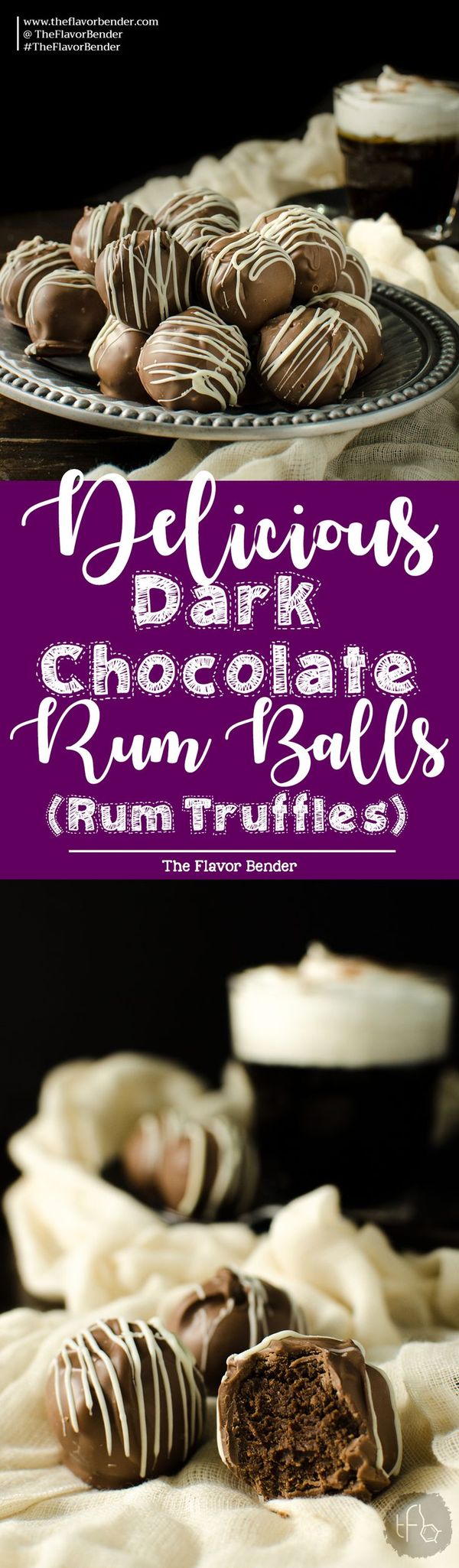 Intense Dark Chocolate Rum Balls (Rum Truffles