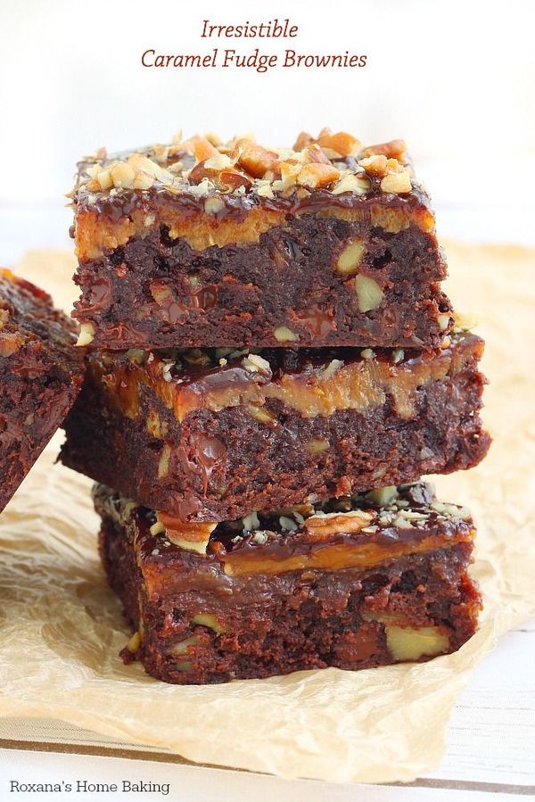 Irresistible caramel fudge brownies