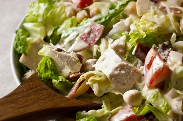 Italian Chopped Salad with Creamy Garlic Vinaigrette